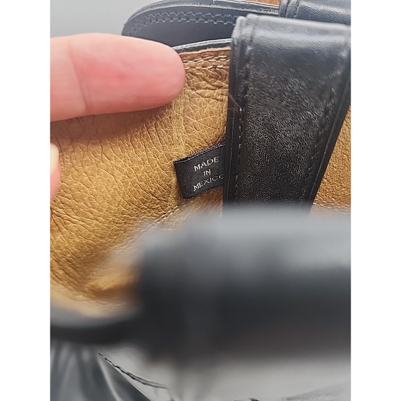 Justin Womem's Sz 7 Black Leather Roper Mexico Western Cowboy Boots - Picture 6 of 12